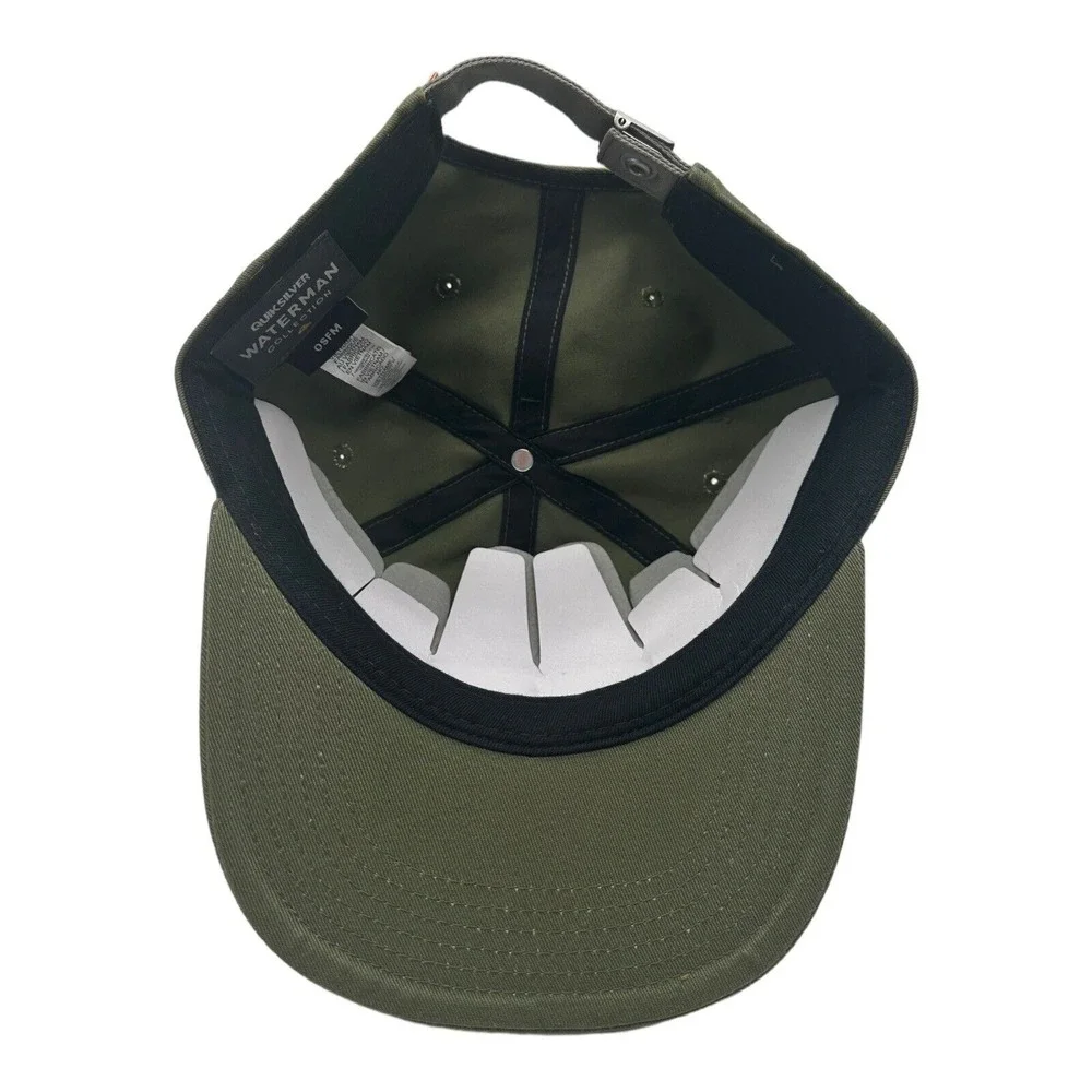 NWT Quiksilver Waterman Green Tipper‎ Born From The Sea Strapback Hat Cap